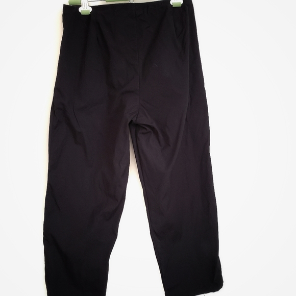 White Stag Petite Pants with Floral Embroidery Black - Picture 2 of 5